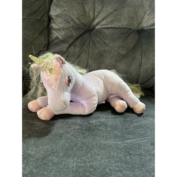 Barbie Other - Barbie Mattel 2002 Unicorn Plush Lavender Light Up Horn Vintage B2832 Toy works